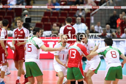 24.09.2013 GDANSK ERGO ARENA<br />SIATKOWKA MEZCZYZN<br />MISTRZOSTWA EUROPY W SIATKOWCE MEZCZYZN 2013 CEV VELUX<br />VOLLEYBALL EUROPEAN CHAMPIONSHIP MEN 2013 - FINAL ROUND <br />BARAZE O AWANS DO CWIERCFINALU<br />POLSKA - BULGARIA ( POLAND - BULGARIA )<br />N/Z GEORGI BRATOEV TEODOR SALPAROV TODOR ALEKSIEV TODOR SKRIMOV RADOSC EMOCJE <br /> 