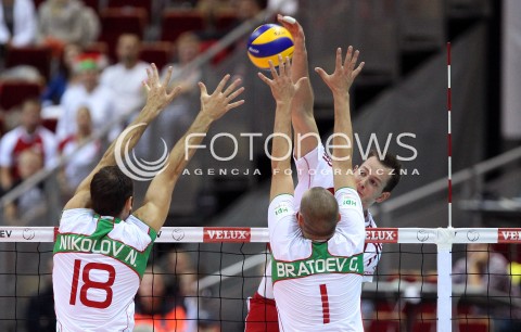  24.09.2013 GDANSK ERGO ARENA<br />SIATKOWKA MEZCZYZN<br />MISTRZOSTWA EUROPY W SIATKOWCE MEZCZYZN 2013 CEV VELUX<br />VOLLEYBALL EUROPEAN CHAMPIONSHIP MEN 2013 - FINAL ROUND <br />BARAZE O AWANS DO CWIERCFINALU<br />POLSKA - BULGARIA ( POLAND - BULGARIA )<br />N/Z BARTOSZ KUREK NIKOLOV NIKOLAY GEORGI BRATOEV <br /> 