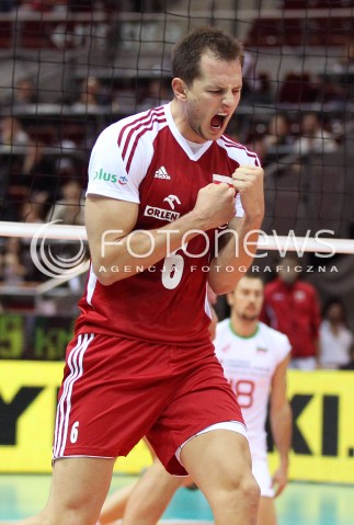  24.09.2013 GDANSK ERGO ARENA<br />SIATKOWKA MEZCZYZN<br />MISTRZOSTWA EUROPY W SIATKOWCE MEZCZYZN 2013 CEV VELUX<br />VOLLEYBALL EUROPEAN CHAMPIONSHIP MEN 2013 - FINAL ROUND <br />BARAZE O AWANS DO CWIERCFINALU<br />POLSKA - BULGARIA ( POLAND - BULGARIA )<br />N/Z BARTOSZ KUREK RADOSC EMOCJE SYLWETKA <br /> 