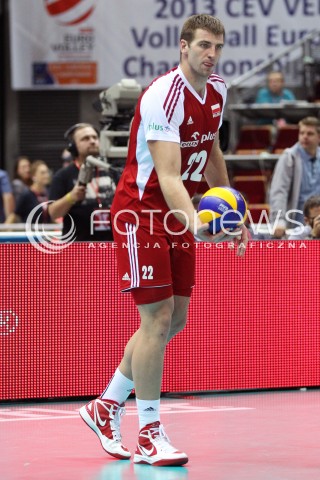  24.09.2013 GDANSK ERGO ARENA<br />SIATKOWKA MEZCZYZN<br />MISTRZOSTWA EUROPY W SIATKOWCE MEZCZYZN 2013 CEV VELUX<br />VOLLEYBALL EUROPEAN CHAMPIONSHIP MEN 2013 - FINAL ROUND <br />BARAZE O AWANS DO CWIERCFINALU<br />POLSKA - BULGARIA ( POLAND - BULGARIA )<br />N/Z GRZEGORZ BOCIEK SYLWETKA <br /> 
