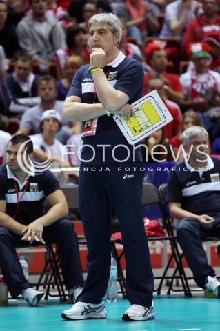  24.09.2013 GDANSK ERGO ARENA<br />SIATKOWKA MEZCZYZN<br />MISTRZOSTWA EUROPY W SIATKOWCE MEZCZYZN 2013 CEV VELUX<br />VOLLEYBALL EUROPEAN CHAMPIONSHIP MEN 2013 - FINAL ROUND <br />BARAZE O AWANS DO CWIERCFINALU<br />POLSKA - BULGARIA ( POLAND - BULGARIA )<br />N/Z CAMILLO PLACI HEAD COACH ( TRENER ) SYLWETKA <br /> 