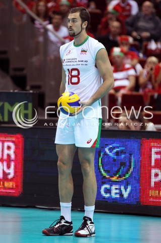  24.09.2013 GDANSK ERGO ARENA<br />SIATKOWKA MEZCZYZN<br />MISTRZOSTWA EUROPY W SIATKOWCE MEZCZYZN 2013 CEV VELUX<br />VOLLEYBALL EUROPEAN CHAMPIONSHIP MEN 2013 - FINAL ROUND <br />BARAZE O AWANS DO CWIERCFINALU<br />POLSKA - BULGARIA ( POLAND - BULGARIA )<br />N/Z NIKOLOV NIKOLAY SYLWETKA <br /> 