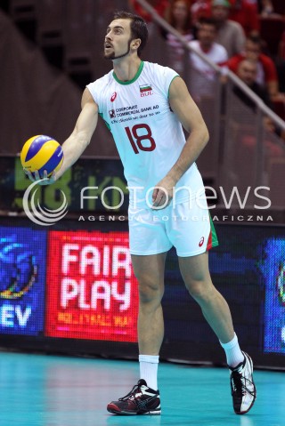  24.09.2013 GDANSK ERGO ARENA<br />SIATKOWKA MEZCZYZN<br />MISTRZOSTWA EUROPY W SIATKOWCE MEZCZYZN 2013 CEV VELUX<br />VOLLEYBALL EUROPEAN CHAMPIONSHIP MEN 2013 - FINAL ROUND <br />BARAZE O AWANS DO CWIERCFINALU<br />POLSKA - BULGARIA ( POLAND - BULGARIA )<br />N/Z NIKOLOV NIKOLAY SYLWETKA <br /> 