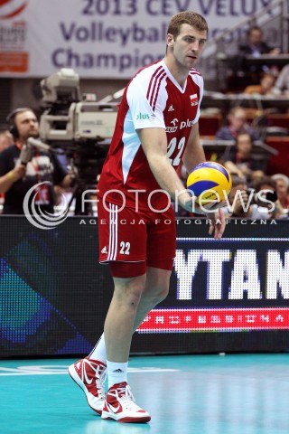  24.09.2013 GDANSK ERGO ARENA<br />SIATKOWKA MEZCZYZN<br />MISTRZOSTWA EUROPY W SIATKOWCE MEZCZYZN 2013 CEV VELUX<br />VOLLEYBALL EUROPEAN CHAMPIONSHIP MEN 2013 - FINAL ROUND <br />BARAZE O AWANS DO CWIERCFINALU<br />POLSKA - BULGARIA ( POLAND - BULGARIA )<br />N/Z GRZEGORZ BOCIEK SYLWETKA <br /> 