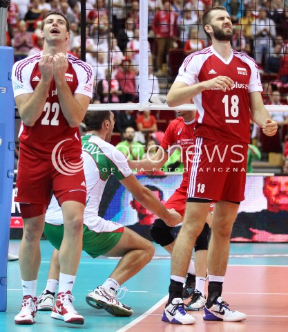  24.09.2013 GDANSK ERGO ARENA<br />SIATKOWKA MEZCZYZN<br />MISTRZOSTWA EUROPY W SIATKOWCE MEZCZYZN 2013 CEV VELUX<br />VOLLEYBALL EUROPEAN CHAMPIONSHIP MEN 2013 - FINAL ROUND <br />BARAZE O AWANS DO CWIERCFINALU<br />POLSKA - BULGARIA ( POLAND - BULGARIA )<br />N/Z GRZEGORZ BOCIEK MARCIN MOZDZONEK ZLOSC EMOCJE PRZEGRANA PORAZKA<br /> 