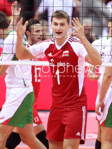 24.09.2013 GDANSK ERGO ARENA<br />SIATKOWKA MEZCZYZN<br />MISTRZOSTWA EUROPY W SIATKOWCE MEZCZYZN 2013 CEV VELUX<br />VOLLEYBALL EUROPEAN CHAMPIONSHIP MEN 2013 - FINAL ROUND <br />BARAZE O AWANS DO CWIERCFINALU<br />POLSKA - BULGARIA ( POLAND - BULGARIA )<br />N/Z PIOTR NOWAKOWSKI RADOSC EMOCJE SYLWETKA<br /> 