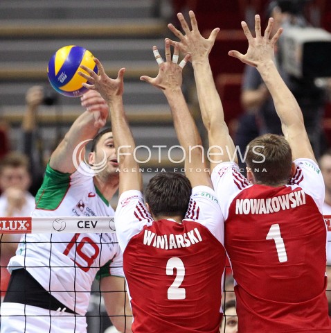  24.09.2013 GDANSK ERGO ARENA<br />SIATKOWKA MEZCZYZN<br />MISTRZOSTWA EUROPY W SIATKOWCE MEZCZYZN 2013 CEV VELUX<br />VOLLEYBALL EUROPEAN CHAMPIONSHIP MEN 2013 - FINAL ROUND <br />BARAZE O AWANS DO CWIERCFINALU<br />POLSKA - BULGARIA ( POLAND - BULGARIA )<br />N/Z TSVETAN SOKOLOV PIOTR NOWAKOWSKI MICHAL WINIARSKI <br /> 