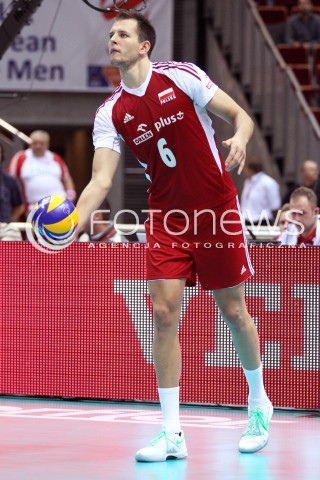  24.09.2013 GDANSK ERGO ARENA<br />SIATKOWKA MEZCZYZN<br />MISTRZOSTWA EUROPY W SIATKOWCE MEZCZYZN 2013 CEV VELUX<br />VOLLEYBALL EUROPEAN CHAMPIONSHIP MEN 2013 - FINAL ROUND <br />BARAZE O AWANS DO CWIERCFINALU<br />POLSKA - BULGARIA ( POLAND - BULGARIA )<br />N/Z BARTOSZ KUREK SYLWETKA <br /> 