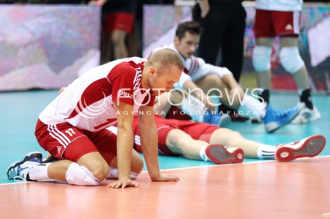  24.09.2013 GDANSK ERGO ARENA<br />SIATKOWKA MEZCZYZN<br />MISTRZOSTWA EUROPY W SIATKOWCE MEZCZYZN 2013 CEV VELUX<br />VOLLEYBALL EUROPEAN CHAMPIONSHIP MEN 2013 - FINAL ROUND <br />BARAZE O AWANS DO CWIERCFINALU<br />POLSKA - BULGARIA ( POLAND - BULGARIA )<br />N/Z PAWEL ZATORSKI SMUTEK PRZEGRANA EMOCJE PORAZKA<br /> 