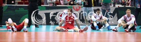  24.09.2013 GDANSK ERGO ARENA<br />SIATKOWKA MEZCZYZN<br />MISTRZOSTWA EUROPY W SIATKOWCE MEZCZYZN 2013 CEV VELUX<br />VOLLEYBALL EUROPEAN CHAMPIONSHIP MEN 2013 - FINAL ROUND <br />BARAZE O AWANS DO CWIERCFINALU<br />POLSKA - BULGARIA ( POLAND - BULGARIA )<br />N/Z GRZEGORZ BOCIEK JAKUB JAROSZ LUKASZ ZYGADLO SMUTEK PRZEGRANA EMOCJE PORAZKA<br /> 