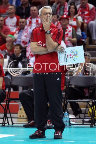  24.09.2013 GDANSK ERGO ARENA<br />SIATKOWKA MEZCZYZN<br />MISTRZOSTWA EUROPY W SIATKOWCE MEZCZYZN 2013 CEV VELUX<br />VOLLEYBALL EUROPEAN CHAMPIONSHIP MEN 2013 - FINAL ROUND <br />BARAZE O AWANS DO CWIERCFINALU<br />POLSKA - BULGARIA ( POLAND - BULGARIA )<br />N/Z ANDREA ANASTASI TRENER ( HEAD COACH ) SYLWETKA <br /> 
