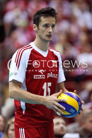 24.09.2013 GDANSK ERGO ARENA<br />SIATKOWKA MEZCZYZN<br />MISTRZOSTWA EUROPY W SIATKOWCE MEZCZYZN 2013 CEV VELUX<br />VOLLEYBALL EUROPEAN CHAMPIONSHIP MEN 2013 - FINAL ROUND <br />BARAZE O AWANS DO CWIERCFINALU<br />POLSKA - BULGARIA ( POLAND - BULGARIA )<br />N/Z LUKASZ ZYGADLO SYLWETKA <br /> 