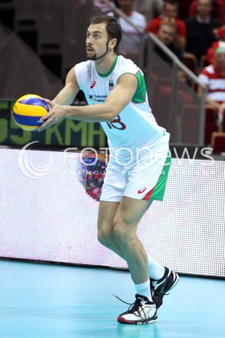  24.09.2013 GDANSK ERGO ARENA<br />SIATKOWKA MEZCZYZN<br />MISTRZOSTWA EUROPY W SIATKOWCE MEZCZYZN 2013 CEV VELUX<br />VOLLEYBALL EUROPEAN CHAMPIONSHIP MEN 2013 - FINAL ROUND <br />BARAZE O AWANS DO CWIERCFINALU<br />POLSKA - BULGARIA ( POLAND - BULGARIA )<br />N/Z NIKOLOV NIKOLAY SYLWETKA <br /> 
