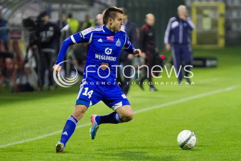  25.09.2013 LODZ PILKA NOZNA T-MOBILE EKSTRAKLASA SEZON 2013/2014 FOOTBALL POLISH EKSTRAKLASA SEASON WIDZEW LODZ - RUCH CHORZOW N/Z LUKASZ JANOSZKA SYLWETKA   