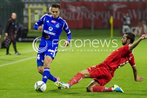  25.09.2013 LODZ PILKA NOZNA T-MOBILE EKSTRAKLASA SEZON 2013/2014 FOOTBALL POLISH EKSTRAKLASA SEASON WIDZEW LODZ - RUCH CHORZOW N/Z LUKASZ JANOSZKA   