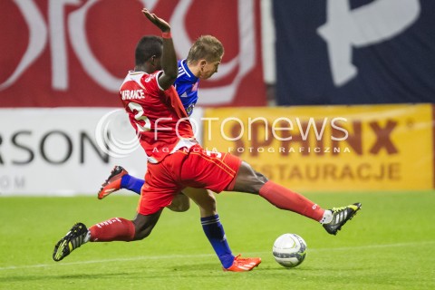  25.09.2013 LODZ PILKA NOZNA T-MOBILE EKSTRAKLASA SEZON 2013/2014 FOOTBALL POLISH EKSTRAKLASA SEASON WIDZEW LODZ - RUCH CHORZOW N/Z KEVIN LAFRANCE KARNY   