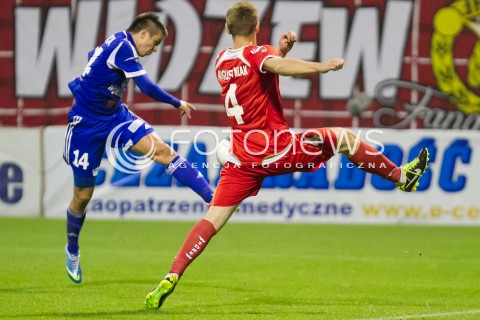  25.09.2013 LODZ PILKA NOZNA T-MOBILE EKSTRAKLASA SEZON 2013/2014 FOOTBALL POLISH EKSTRAKLASA SEASON WIDZEW LODZ - RUCH CHORZOW N/Z LUKASZ JANOSZKA RAFAL AUGUSTYNIAK   
