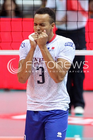  25.09.2013 GDANSK ERGO ARENA<br />SIATKOWKA MEZCZYZN<br />MISTRZOSTWA EUROPY W SIATKOWCE MEZCZYZN 2013 CEV VELUX<br />VOLLEYBALL EUROPEAN CHAMPIONSHIP MEN 2013 - FINAL ROUND <br />BARAZE O AWANS DO CWIERCFINALU<br />FRANCJA - ROSJA ( FRANCE - RUSSIA )<br />N/Z GERALD HARDY-DESSOURCES RADOSC EMOCJE SYLWETKA <br /> 