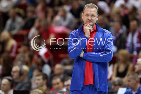  25.09.2013 GDANSK ERGO ARENA<br />SIATKOWKA MEZCZYZN<br />MISTRZOSTWA EUROPY W SIATKOWCE MEZCZYZN 2013 CEV VELUX<br />VOLLEYBALL EUROPEAN CHAMPIONSHIP MEN 2013 - FINAL ROUND <br />BARAZE O AWANS DO CWIERCFINALU<br />FRANCJA - ROSJA ( FRANCE - RUSSIA )<br />N/Z ANDREI VORONKOV HEAD COACH ( TRENER ) SYLWETKA <br /> 