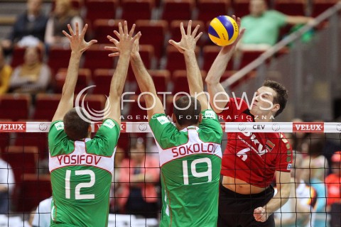  25.09.2013 GDANSK ERGO ARENA<br />SIATKOWKA MEZCZYZN<br />MISTRZOSTWA EUROPY W SIATKOWCE MEZCZYZN 2013 CEV VELUX<br />VOLLEYBALL EUROPEAN CHAMPIONSHIP MEN 2013 - FINAL ROUND <br />BARAZE O AWANS DO CWIERCFINALU<br />NIEMCY - BULGARIA ( GERMANY - BULGARIA )<br />N/Z DENYS KALIBERDA VIKTOR YOSIFOV TSVETAN SOKOLOV <br /> 