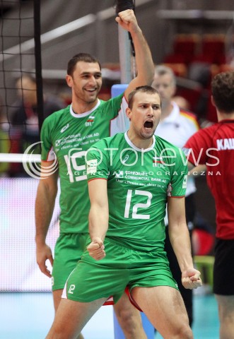  25.09.2013 GDANSK ERGO ARENA<br />SIATKOWKA MEZCZYZN<br />MISTRZOSTWA EUROPY W SIATKOWCE MEZCZYZN 2013 CEV VELUX<br />VOLLEYBALL EUROPEAN CHAMPIONSHIP MEN 2013 - FINAL ROUND <br />BARAZE O AWANS DO CWIERCFINALU<br />NIEMCY - BULGARIA ( GERMANY - BULGARIA )<br />N/Z VIKTOR YOSIFOV TSVETAN SOKOLOV RADOSC EMOCJE SYLWETKA <br /> 