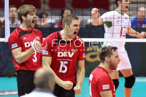  25.09.2013 GDANSK ERGO ARENA<br />SIATKOWKA MEZCZYZN<br />MISTRZOSTWA EUROPY W SIATKOWCE MEZCZYZN 2013 CEV VELUX<br />VOLLEYBALL EUROPEAN CHAMPIONSHIP MEN 2013 - FINAL ROUND <br />BARAZE O AWANS DO CWIERCFINALU<br />NIEMCY - BULGARIA ( GERMANY - BULGARIA )<br />N/Z TIM BROSHOG SEBASTIAN SCHWARZ RADOSC EMOCJE <br /> 