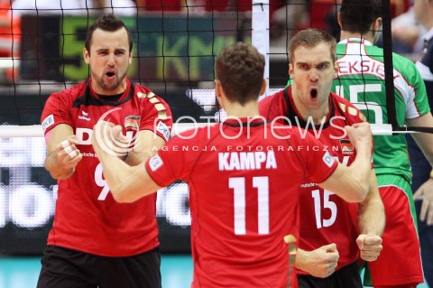  25.09.2013 GDANSK ERGO ARENA<br />SIATKOWKA MEZCZYZN<br />MISTRZOSTWA EUROPY W SIATKOWCE MEZCZYZN 2013 CEV VELUX<br />VOLLEYBALL EUROPEAN CHAMPIONSHIP MEN 2013 - FINAL ROUND <br />BARAZE O AWANS DO CWIERCFINALU<br />NIEMCY - BULGARIA ( GERMANY - BULGARIA )<br />N/Z GYORGY GROZER TIM BROSHOG LUKAS IMMANUEL KAMPA RADOSC EMOCJE <br /> 