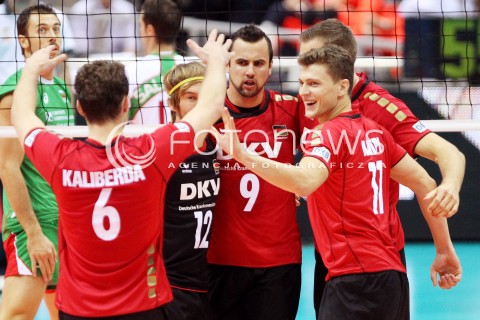  25.09.2013 GDANSK ERGO ARENA<br />SIATKOWKA MEZCZYZN<br />MISTRZOSTWA EUROPY W SIATKOWCE MEZCZYZN 2013 CEV VELUX<br />VOLLEYBALL EUROPEAN CHAMPIONSHIP MEN 2013 - FINAL ROUND <br />BARAZE O AWANS DO CWIERCFINALU<br />NIEMCY - BULGARIA ( GERMANY - BULGARIA )<br />N/Z GYORGY GROZER FERDINAND TILLE LUKAS IMMANUEL KAMPA DENYS KALIBERDA RADOSC EMOCJE <br /> 