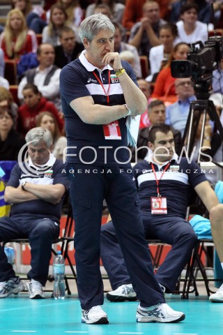  25.09.2013 GDANSK ERGO ARENA<br />SIATKOWKA MEZCZYZN<br />MISTRZOSTWA EUROPY W SIATKOWCE MEZCZYZN 2013 CEV VELUX<br />VOLLEYBALL EUROPEAN CHAMPIONSHIP MEN 2013 - FINAL ROUND <br />BARAZE O AWANS DO CWIERCFINALU<br />NIEMCY - BULGARIA ( GERMANY - BULGARIA )<br />N/Z CAMILLO PLACI HEAD COACH ( TRENER ) SYLWETKA <br /> 