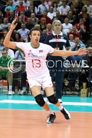  25.09.2013 GDANSK ERGO ARENA<br />SIATKOWKA MEZCZYZN<br />MISTRZOSTWA EUROPY W SIATKOWCE MEZCZYZN 2013 CEV VELUX<br />VOLLEYBALL EUROPEAN CHAMPIONSHIP MEN 2013 - FINAL ROUND <br />BARAZE O AWANS DO CWIERCFINALU<br />NIEMCY - BULGARIA ( GERMANY - BULGARIA )<br />N/Z TEODOR SALPAROV SYLWETKA RADOSC EMOCJE <br /> 