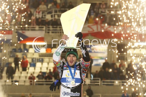  29.09.2013 RZESZOW ZUZEL SPEEDWAY <br />FINAL INDYWIDUALNYCH MISTRZOSTW EUROPY 2013 NA ZUZLU W RZESZOWIE<br />FINAL ROUND INDIVIDUAL SPEEDWAY EUROPEAN CHAMPIONSHIP IN RZESZOW<br />N/Z MARTIN VACULIK RADOSC SYLWETKA PODIUM MEDAL PUCHAR EMOCJE<br /> 