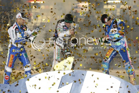  29.09.2013 RZESZOW ZUZEL SPEEDWAY <br />FINAL INDYWIDUALNYCH MISTRZOSTW EUROPY 2013 NA ZUZLU W RZESZOWIE<br />FINAL ROUND INDIVIDUAL SPEEDWAY EUROPEAN CHAMPIONSHIP IN RZESZOW<br />N/Z MARTIN VACULIK NICKI PEDERSEN GRIGORIJ LAGUTA SZAMPAN RADOSC PODIUM MEDAL PUCHAR EMOCJE<br /> 