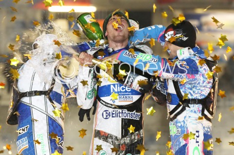  29.09.2013 RZESZOW ZUZEL SPEEDWAY <br />FINAL INDYWIDUALNYCH MISTRZOSTW EUROPY 2013 NA ZUZLU W RZESZOWIE<br />FINAL ROUND INDIVIDUAL SPEEDWAY EUROPEAN CHAMPIONSHIP IN RZESZOW<br />N/Z MARTIN VACULIK NICKI PEDERSEN GRIGORIJ LAGUTA SZAMPAN RADOSC PODIUM MEDAL PUCHAR EMOCJE<br /> 