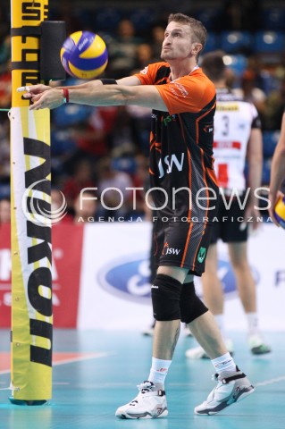  04.10.2013 RZESZOW<br />SIATKOWKA MEZCZYZN<br />MECZ TOWARZYSKI<br />ASSECO RESOVIA - JASTRZEBSKI WEGIEL<br />N/Z MICHAL MASNY SYLWETKA<br /> 