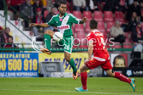  06.10.2013 LODZ PILKA NOZNA T-MOBILE EKSTRAKLASA SEZON 2013/2014 FOOTBALL POLISH EKSTRAKLASA SEASON WIDZEW LODZ - LECHIA GDANSK N/Z SANTOZ LUIS DELEU   