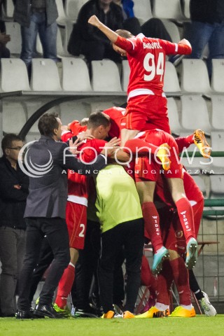  06.10.2013 LODZ PILKA NOZNA T-MOBILE EKSTRAKLASA SEZON 2013/2014 FOOTBALL POLISH EKSTRAKLASA SEASON WIDZEW LODZ - LECHIA GDANSK N/Z RADOSC GOL   