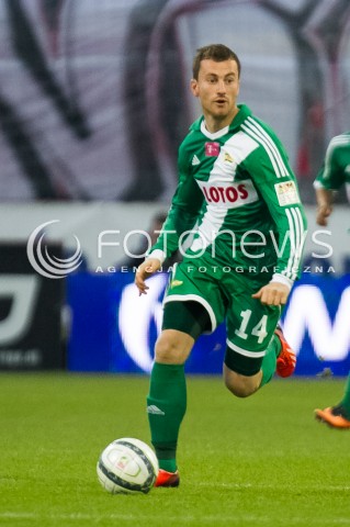  06.10.2013 LODZ PILKA NOZNA T-MOBILE EKSTRAKLASA SEZON 2013/2014 FOOTBALL POLISH EKSTRAKLASA SEASON WIDZEW LODZ - LECHIA GDANSK N/Z WISNIEWSKI PIOTR SYLWETKA   