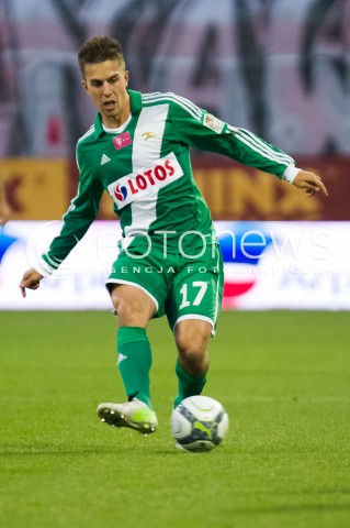  06.10.2013 LODZ PILKA NOZNA T-MOBILE EKSTRAKLASA SEZON 2013/2014 FOOTBALL POLISH EKSTRAKLASA SEASON WIDZEW LODZ - LECHIA GDANSK N/Z MARCIN PIETROWSKI SYLWETKA   