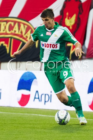  06.10.2013 LODZ PILKA NOZNA T-MOBILE EKSTRAKLASA SEZON 2013/2014 FOOTBALL POLISH EKSTRAKLASA SEASON WIDZEW LODZ - LECHIA GDANSK N/Z PIOTR GRZELCZAK SYLWETKA   