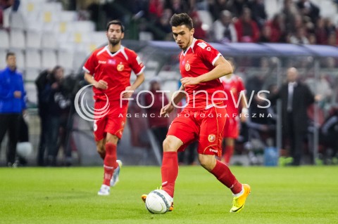  06.10.2013 LODZ PILKA NOZNA T-MOBILE EKSTRAKLASA SEZON 2013/2014 FOOTBALL POLISH EKSTRAKLASA SEASON WIDZEW LODZ - LECHIA GDANSK N/Z  JONATHAN DE AMO PEREZ SYLWETKA   