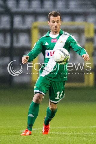  06.10.2013 LODZ PILKA NOZNA T-MOBILE EKSTRAKLASA SEZON 2013/2014 FOOTBALL POLISH EKSTRAKLASA SEASON WIDZEW LODZ - LECHIA GDANSK N/Z PIOTR WISNIEWSKI SYLWETKA  
