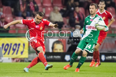  06.10.2013 LODZ PILKA NOZNA T-MOBILE EKSTRAKLASA SEZON 2013/2014 FOOTBALL POLISH EKSTRAKLASA SEASON WIDZEW LODZ - LECHIA GDANSK N/Z MARCIN KACZMAREK   