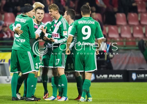  06.10.2013 LODZ PILKA NOZNA T-MOBILE EKSTRAKLASA SEZON 2013/2014 FOOTBALL POLISH EKSTRAKLASA SEASON WIDZEW LODZ - LECHIA GDANSK N/Z RADOSC GOL   