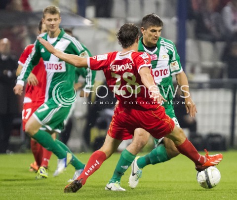  06.10.2013 LODZ PILKA NOZNA T-MOBILE EKSTRAKLASA SEZON 2013/2014 FOOTBALL POLISH EKSTRAKLASA SEASON WIDZEW LODZ - LECHIA GDANSK N/Z PIOTR GRZELCZAK   