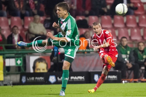  06.10.2013 LODZ PILKA NOZNA T-MOBILE EKSTRAKLASA SEZON 2013/2014 FOOTBALL POLISH EKSTRAKLASA SEASON WIDZEW LODZ - LECHIA GDANSK N/Z VELJKO BATROVIC RAFAL JANICKI   