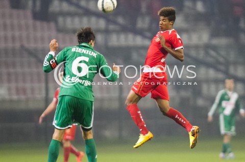  06.10.2013 LODZ PILKA NOZNA T-MOBILE EKSTRAKLASA SEZON 2013/2014 FOOTBALL POLISH EKSTRAKLASA SEASON WIDZEW LODZ - LECHIA GDANSK N/Z BRUNO ALEX   