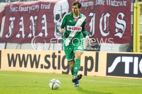  06.10.2013 LODZ PILKA NOZNA T-MOBILE EKSTRAKLASA SEZON 2013/2014 FOOTBALL POLISH EKSTRAKLASA SEASON WIDZEW LODZ - LECHIA GDANSK N/Z BIENIUK JAROSLAW SYLWETKA   