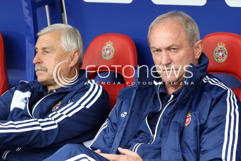  06.10.2013 KRAKOW <br />PILKA NOZNA POLSKA T-MOBILE EKSTRAKLASA SEZON 2013/2014 FOOTBALL POLISH EKSTRAKLASA SEASON 2013/2014 WISLA KRAKOW - LEGIA WARSZAWA<br />N/Z FRANCISZEK SMUDA ( TRENER ) KAZIMIERZ KMIECIK<br /> 