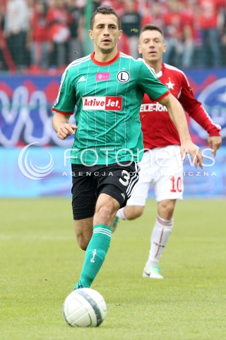  06.10.2013 KRAKOW <br />PILKA NOZNA POLSKA T-MOBILE EKSTRAKLASA SEZON 2013/2014 FOOTBALL POLISH EKSTRAKLASA SEASON 2013/2014 WISLA KRAKOW - LEGIA WARSZAWA<br />N/Z TOMASZ JODLOWIEC SYLWETKA <br /> 