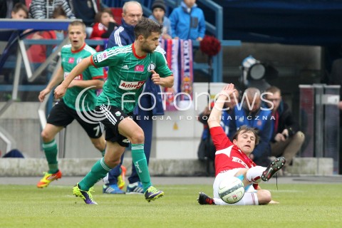  06.10.2013 KRAKOW <br />PILKA NOZNA POLSKA T-MOBILE EKSTRAKLASA SEZON 2013/2014 FOOTBALL POLISH EKSTRAKLASA SEASON 2013/2014 WISLA KRAKOW - LEGIA WARSZAWA<br />N/Z RAFAL BOGUSKI LUKASZ BROZ <br /> 